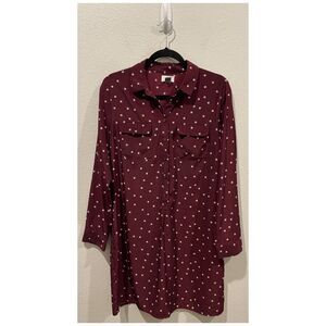 OLD NAVY Half Button Down Long Sleeves Mini Dress